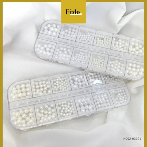 現貨供應｜美甲珍珠飾品 綜合尺寸立體兩色珍珠素材 美甲飾品 小珍珠 珠珠