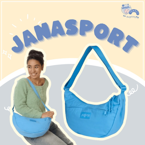 ᴀᴜɢsᴛɪɴɢ •ᴗ• 正品 JANSPORTUNPHASED CROSSBODY LARGE藍色 斜背包 餃子包
