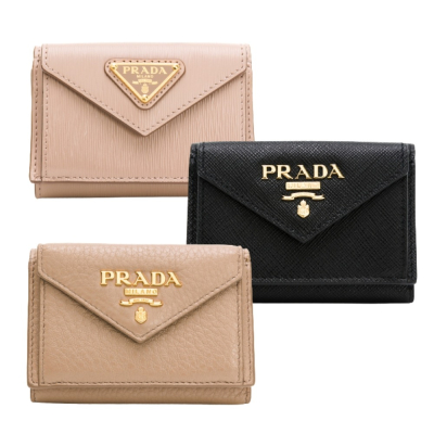【PRADA 普拉達】 PRADA 迷你三折短夾 __DVSHOP 保證正貨 台灣現貨不用等