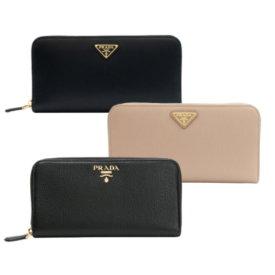 【PRADA 普拉達】 PRADA 拉鍊長夾 __DVSHOP 保證正貨 台灣現貨不用等