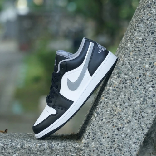 Air Jordan 1 Low 休閒鞋 復古 男鞋 影子 黑 灰553558-040