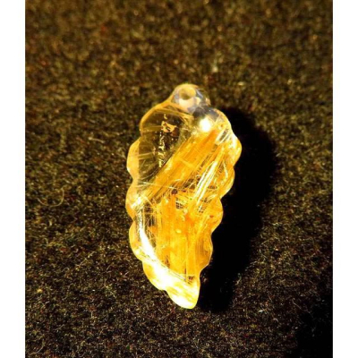 滿絲黃金色異象水晶旺財天然水晶之王順板鈦晶雕刻樹葉項墜掛墜項鍊吊墬墬子掛件項鍊能量強珠寶玉石首飾飾品23*10*5mm
