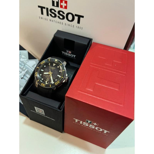 Tissot seastar 2000 黑金款配色 機械錶 保證正品 ?