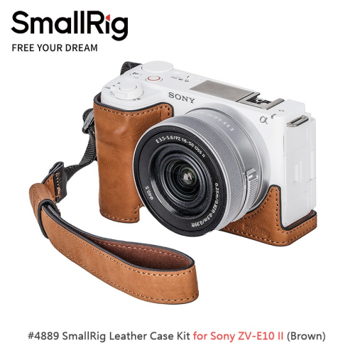 三重☆大人氣☆ SmallRig 4889 皮革 保護 皮套 套件 for ZV-E10 II (棕色)
