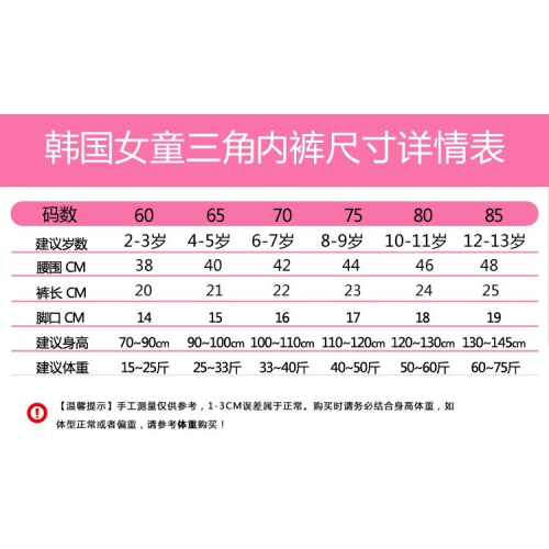 兒童棉韓國出口隨機女童三角內褲
