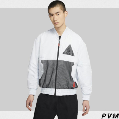 NIKE KYRIE PROTECT JACKET 飛行外套 法老之眼 拼接 男裝 白灰 CK6671-043