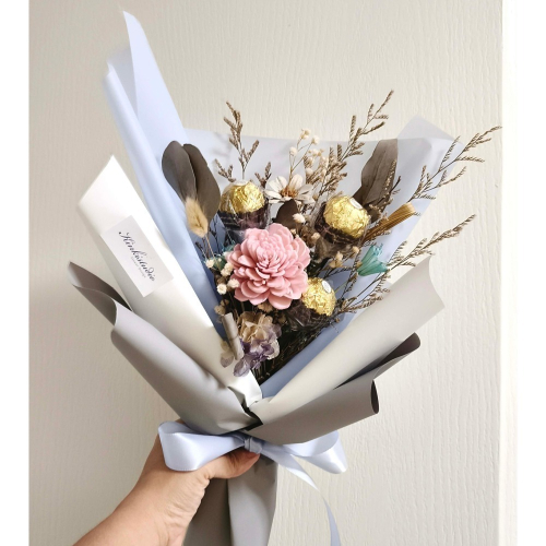 畢業花束玫瑰向日葵太陽花|新品永生花乾燥花謝師禮物SM線下取貨