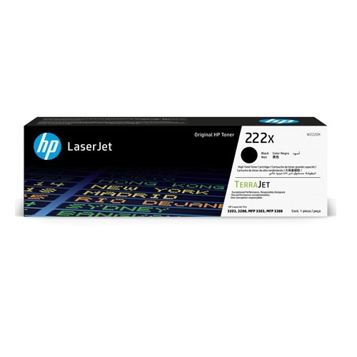 HP 222X 黑色碳粉匣高印量 W2220X