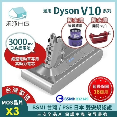 【禾淨家用HG】Dyson戴森 適用V10/SV12.SV13.SV27 DC10300 副廠吸塵器配件 鋰電池(雙重送