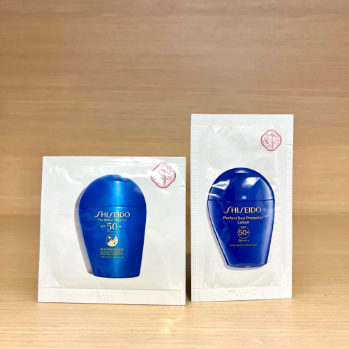 栗子美妝?｜SHISEIDO 資生堂 新艷陽‧夏 水離子熱防禦UV隔離露N 2ml 小藍胖 SPF50+ 試用包