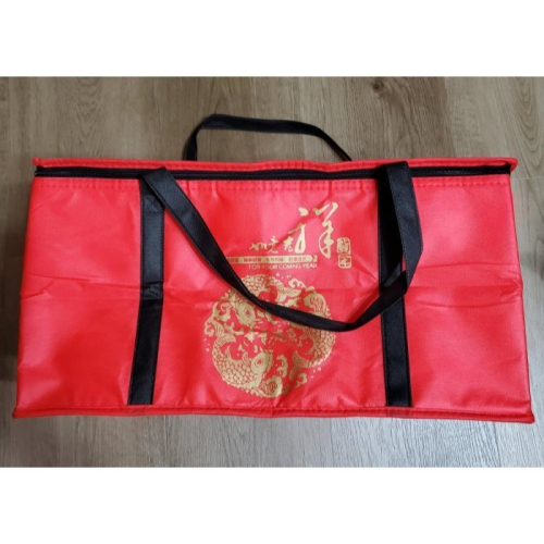 全新 紅色 吉祥如意 年年有餘 財源滾滾 賀年 大型 保溫袋 保冷袋 尺寸 51 X27 X26.5