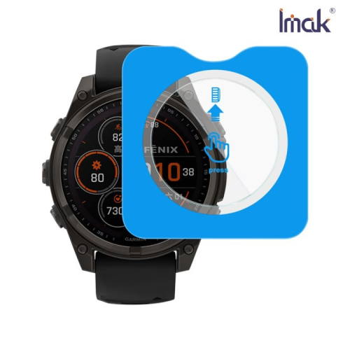 Imak 艾美克 GARMIN Fenix 8 Solar (47mm) 玻璃手錶膜(自帶定位版) 玻璃手錶膜(自帶定位