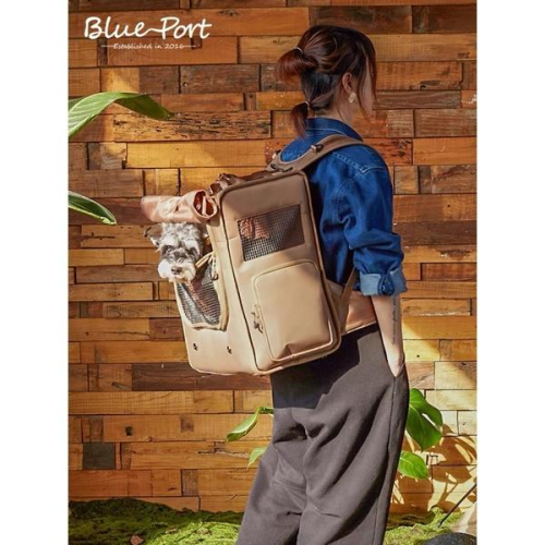 HOMIA??日系Blueport寵物外出包潮流時尚後背包復古戶外大空間出行外出耐磨耐抓防水10公斤