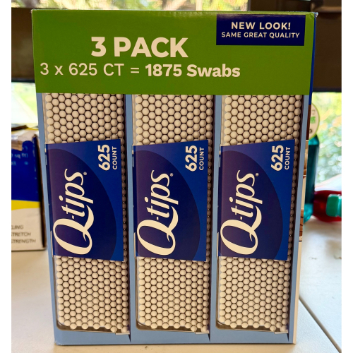台中小蜜蜂美式賣場代購 (開發票統編) Q-Tips 紙軸棉花棒 棉花棒 625 支 X 3入