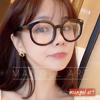 [mangel art] instagram網美網紅款大框膠框造型眼鏡顯瘦臉氣質素顏神器復古著潮流行圓框東京韓版韓風日系