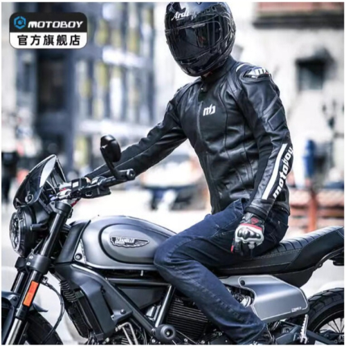 官方原裝｜MOTO_R東北騎士｜Motoboy SLJ-01 四季摩旅休閒牛皮防摔騎士服