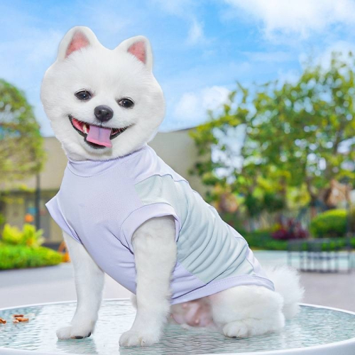 【拾四方】夏日透氣背心 狗狗夏季薄款衣服 冰絲涼感衣 透氣背心 貓衣服 小狗背心 可牽引背心 春夏季背心 寵物涼感衣