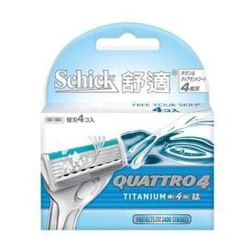 【Schick舒適牌】－附發票－創4 紀鈦 刀片4入
