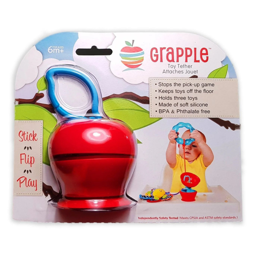 美國Grapple 小蘋果玩具吸盤(不含玩具) 三爪玩具俏吸盤 固齒器 餐桌吸盤