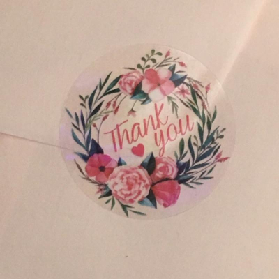 圓形thank you萬透明貼