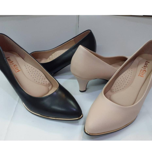 [kikishoes]跟包鞋新款尖頭黑色米色百搭款上班族搭配軟墊及3d立體足弓軟墊舒適好穿時尚台灣製