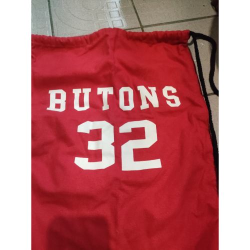 全新紅色BUTONS32布料輕便後背包