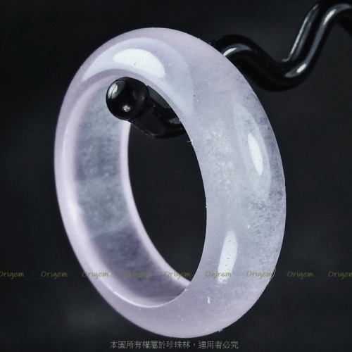 珍珠林~新貨到.冰種紫羅蘭玉戒.可當玉墬佩戴.內徑18MM#265