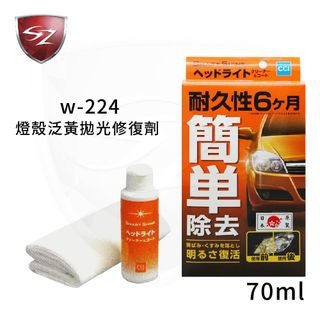 SZ CCI 燈殼泛黃拋光修復劑 W-224 燈殼 大燈 車頭燈 尾燈 暗黃色調消除 黃色髒污瞬間消除 汽車美容