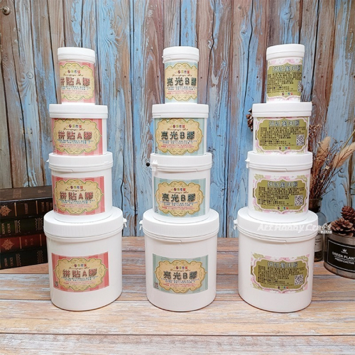 拼貼A膠 B膠 萬用膠︱1kg=罐裝 蝶古巴特 拼貼 彩繪 DIY 手作 美術 美勞 手工藝材料︱ 小麥手作舖