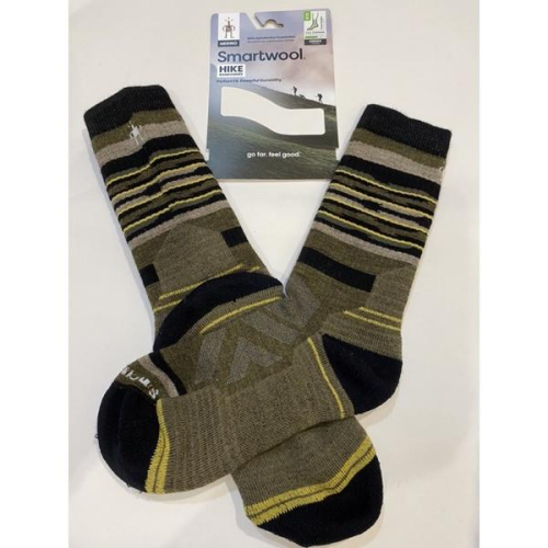 美國官網當季新品 Smartwool Hike Rail Stripe Crew 中厚度避震登山羊毛登山運動襪