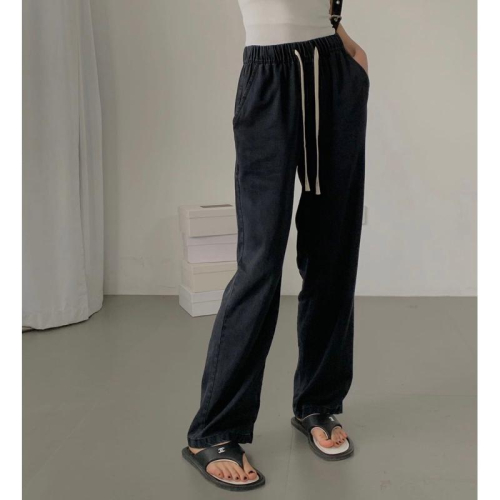 533｜ 現 闆娘自留超級舒服薄涼牛仔褲鬆緊腰寬褲