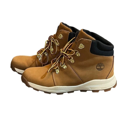 ❮近新❯ 美國 Timberland 短筒靴 棕色正絨面革 適合腳長23.5-24cm 布魯克林徒步旅行者 輕量網眼襯