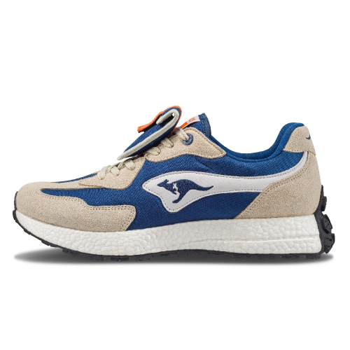 金英鞋坊2館 KangaROOS 男CRAFT科技機能NEWTRO復古潮流運動鞋 21156-米藍 超低直購價690元