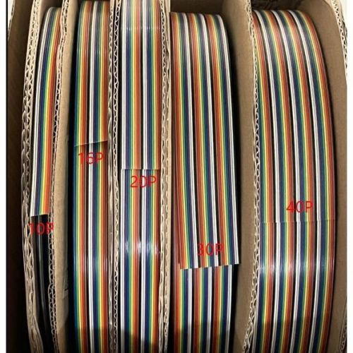 ►2005 2483-2486◄(1米)10P~40P彩虹線 彩色排線 杜邦線 28AWG 1.27mm