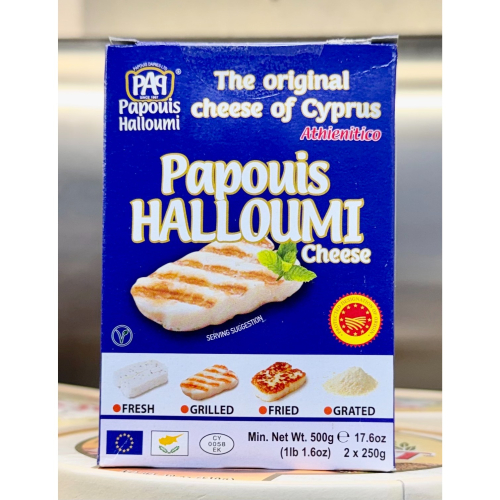 台中小蜜蜂美式賣場代購 (開發票統編) Papouis 冷藏哈羅米乾酪 起司 乾酪 芝士 250公克 X 2入