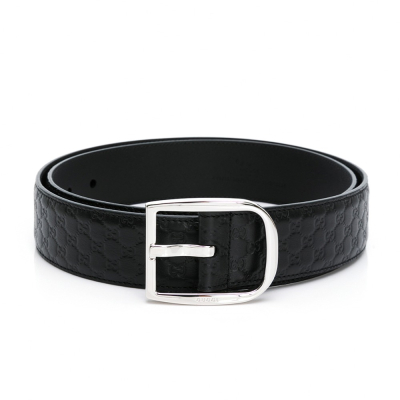 【GUCCI 古馳】 GUCCI 銀方扣壓紋皮帶 (90) __DVSHOP 保證正貨 台灣現貨不用等