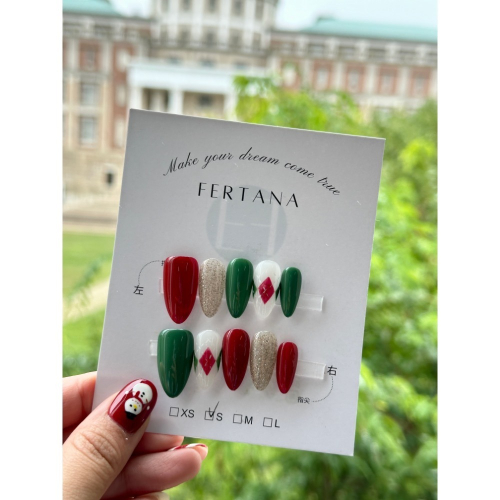 Fertana studio 手工穿戴甲 聖誕手繪款008