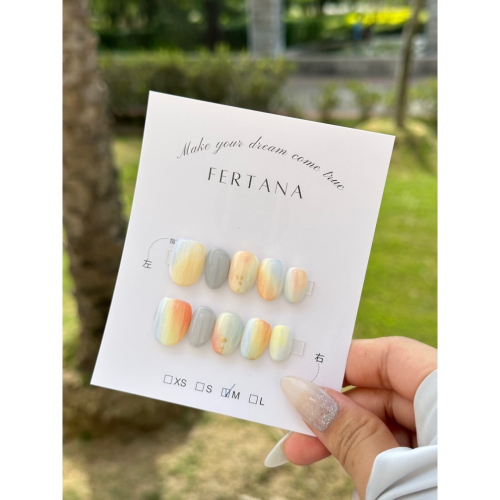 Fertana studio 手工穿戴甲 F003 暈染彩寶寶