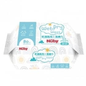 Nuby 乾濕兩用潔膚巾(80抽)92101