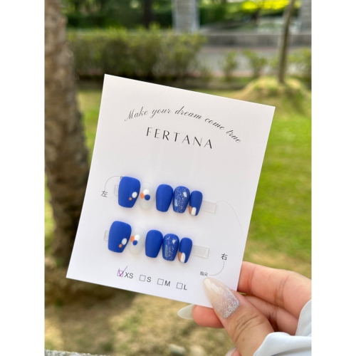 Fertana studio 手工穿戴甲 F001 克萊因撞色