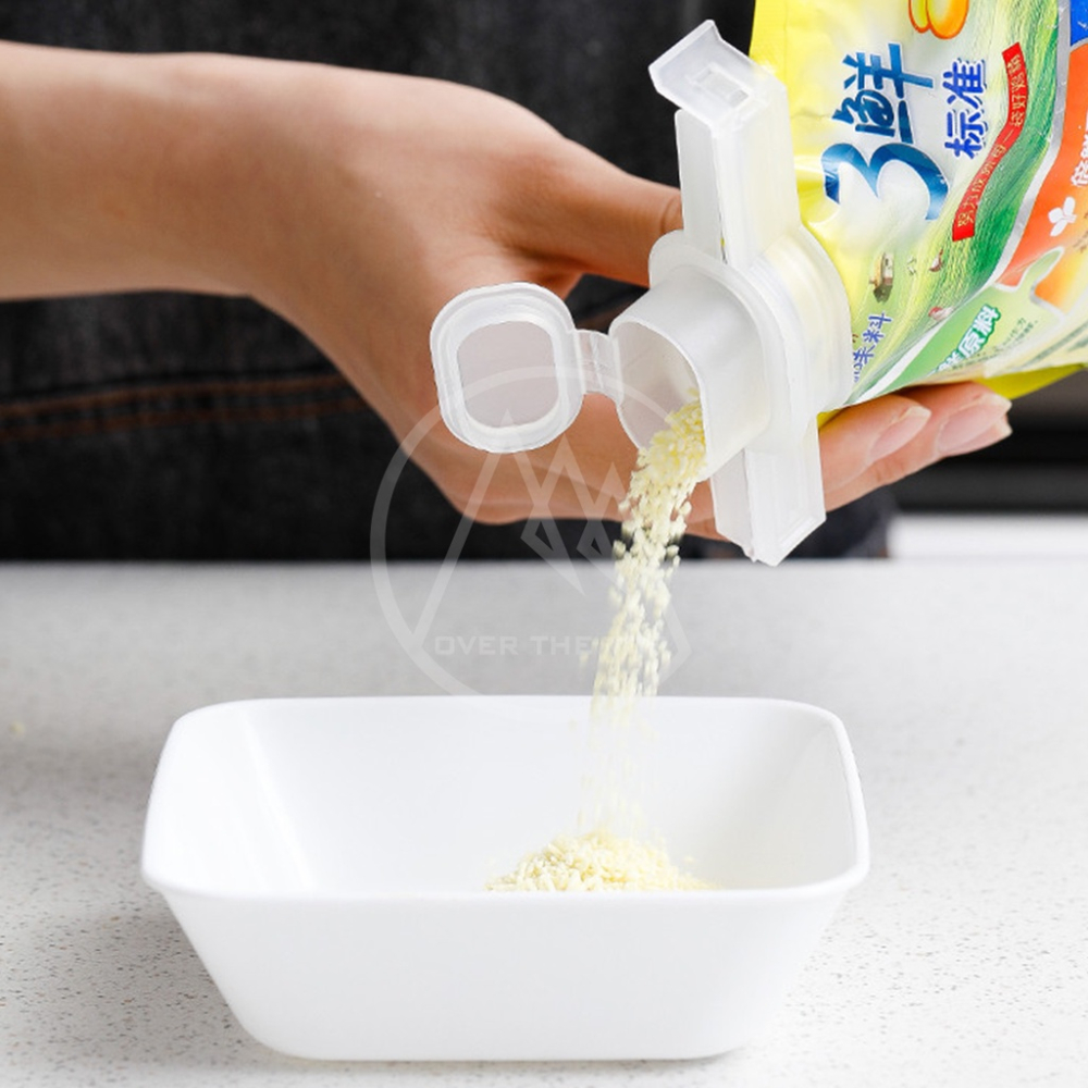 日本 Sanada 出料嘴封口夾／出料嘴密封夾 密封保鮮夾 零食夾 食品密封夾 封口夾 出料口 封口器【超越巔峰】