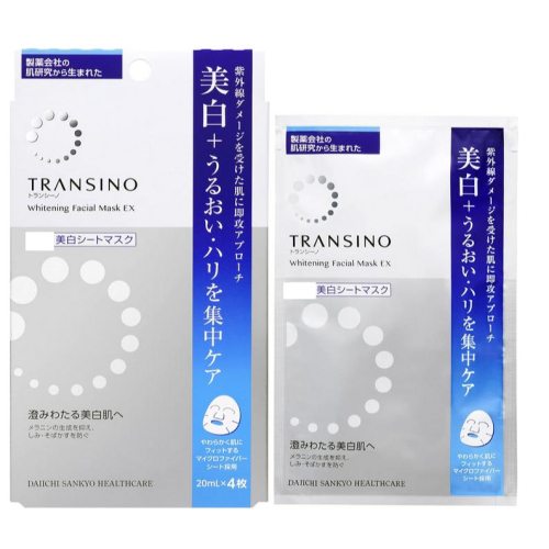 《現貨》小紅豆日貨 境內版 第一三共 Transino 美白面膜 EX 4入