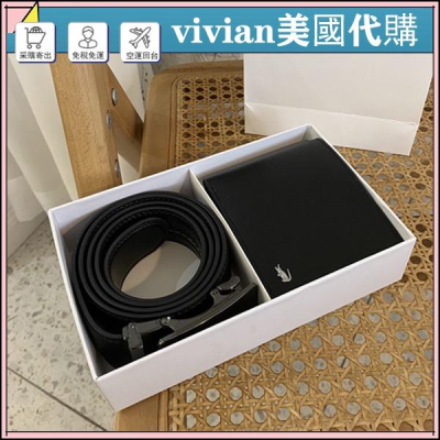 vivian美國代購✨正品 LACOSTE 男生皮帶+錢包 組合 男生短款錢包 男生皮帶 男生腰帶 防刮皮革 禮物禮盒裝