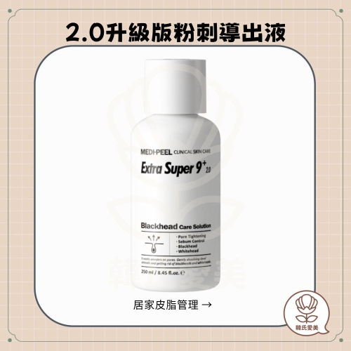 【韓氏愛美】MEDI-PEEL 美蒂菲 2.0升級版粉刺導出液 250ml 粉刺 去角質 溫和 軟化 收縮 居家護理