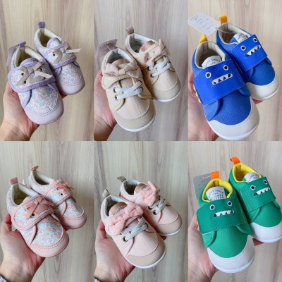ʟᴏᴠᴇx̆̈ᴋɪᴅs 新品·??キッズ 西松屋童鞋 女孩們的蕾絲小碎花 實心軟底童鞋 嬰幼兒 幼兒園鞋