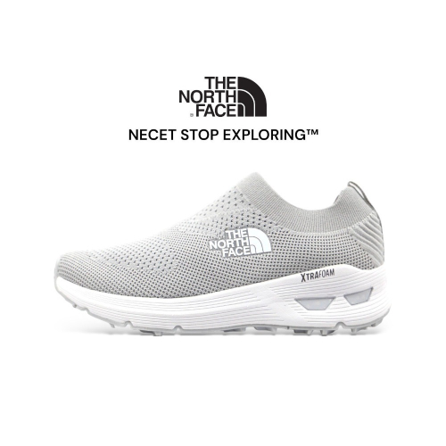 ?The North Face XTRAFOAM 灰色 抓地耐磨輕便休閒鞋/飛織透氣襪子鞋 男女通用款EU39~45