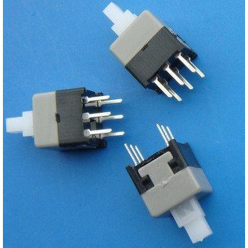 ►194◄8.5X8.5MM 8.5*8.5MM 自鎖 6P2T有段開關 按鍵 按鈕 雙排六腳 直插