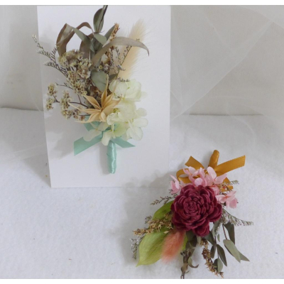 eflora | 伴郎 伴娘 招待款 結婚胸花 乾燥花胸花 胸花 畢業胸花 戶外婚禮 自然風聖誕交換禮物樹花圈