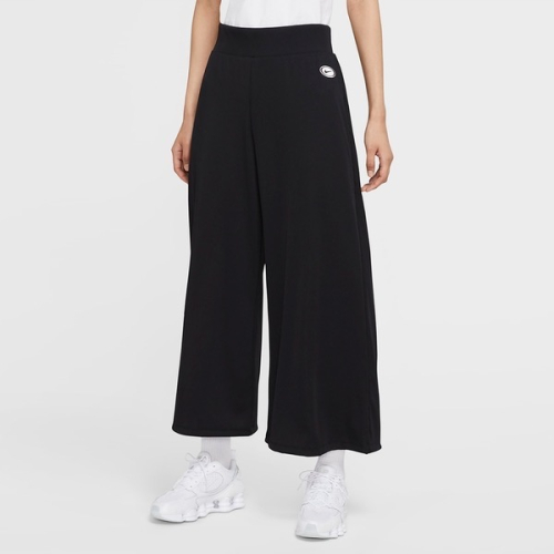 /零碼L/ Nike sportswear Ribbed 小勾 時尚 黑色寬褲