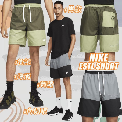 WS? 男款 NIKE SHORT 刺繡 海灘褲 衝浪褲 NIKE短褲 網眼 NIKE衝浪 NIKE沙灘 DM6832